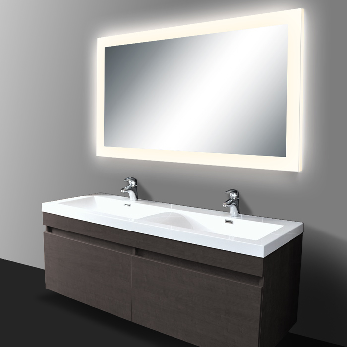 BADNOR.NO Lone baderomsspeil m. LED-belysning 140x80cm ...
