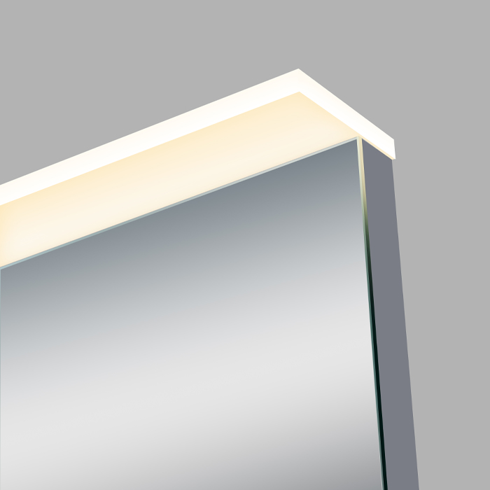 BADNOR.NO Lena baderomsspeil m. hylle og LED-lys 120cm ...