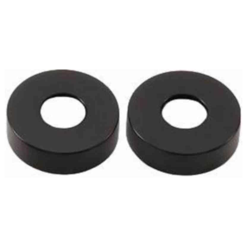 A-Coll rosetter, SORT MATT, Ø70mm f. dusjbatteri (2pk) - Badnor.no